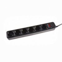 сетевой фильтр 3Cott 3C-SP1006B-1.8 пакет черный