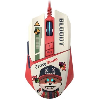 мышь A4Tech Bloody W63 Max Proxy Boom Белый-розовый