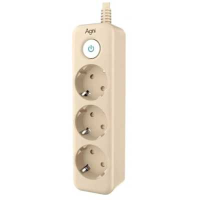 сетевой фильтр AGNI TP-FD3E-2m-ivory слоновая кость