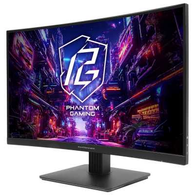 монитор ASRock Phantom Gaming PG27QRT1B Черный