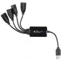 разветвитель USB Buro BU-HUB4-0.3-U2.0-SPLITTER черный