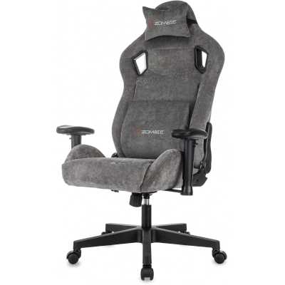 игровое кресло Бюрократ ZOMBIE Ghost Fabric Grey серый