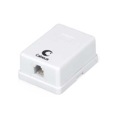 розетка телефонная Cabeus WS-6P4C-TEL-1 Белый