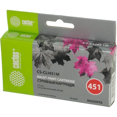 картридж Cactus CS-CLI451M пурпурный