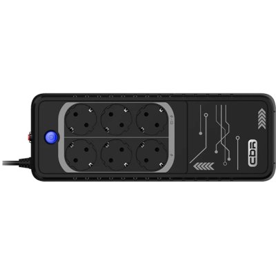 ИБП CBR Light LGT-650H-6F-LDB Черный
