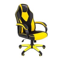игровое кресло Chairman Game 17 Black-Yellow черно-желтый
