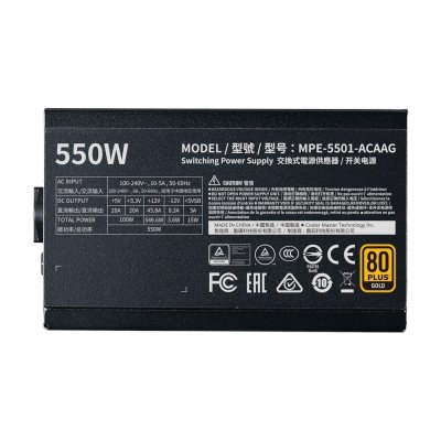 блок питания Cooler Master 550W MWE Gold 550 V2 MPE-5501-ACAAG-EU