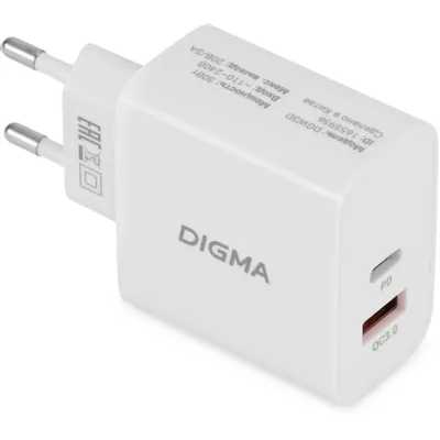 сетевое зарядное устройство Digma DGW3D0F110WH