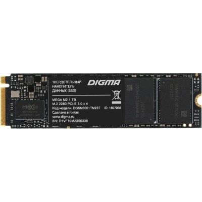 SSD диск Digma Mega M2 1Tb DGSM3001TM23T Черный
