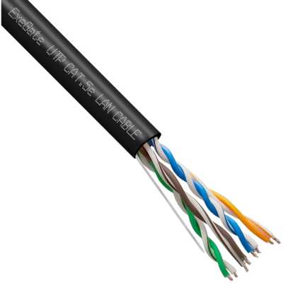 витая пара ExeGate UTP4-C5e-CCA-S24-OUT-PE-BK-305 EX281819RUS