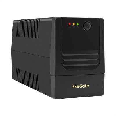 ИБП ExeGate Power NB-650.LED.AVR.2SH EX299484RUS Черный