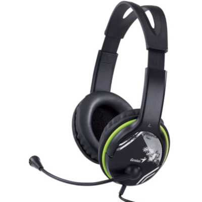 гарнитура Genius HS-400A Single Black-Green