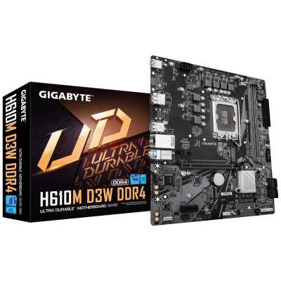 материнская плата GigaByte H610M D3W DDR4 Черный