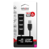 разветвитель USB Ginzzu GR-339UB черный