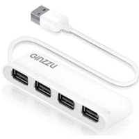 разветвитель USB Ginzzu GR-434UW белый