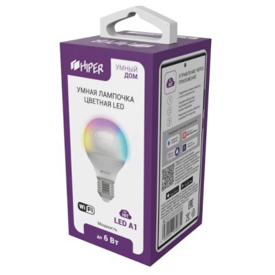 умная лампочка Hiper IoT LED A1 RGB