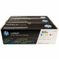 картридж HP 305A CF370AM голубой, желтый, пурпурный