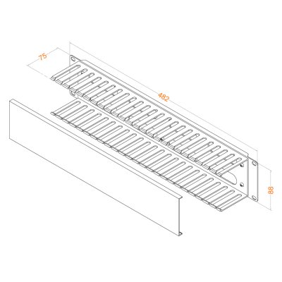 кабельный организатор Hyperline CM-2U-PL-COV
