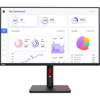 монитор Lenovo ThinkVision T32p-30 63D2GAT1EU Черный