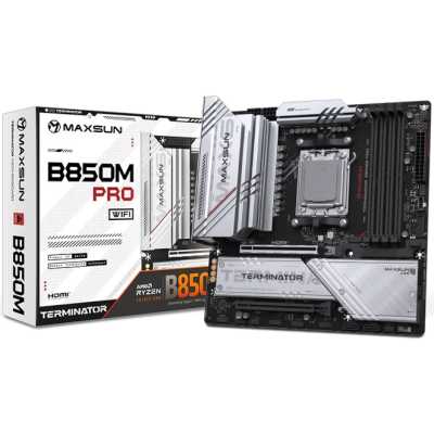 материнская плата Maxsun Terminator B850M Pro WIFI Черный