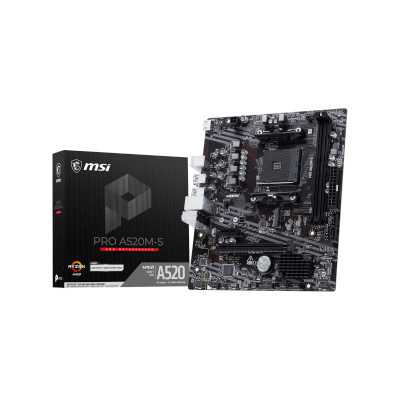 материнская плата MSI Pro A520M-S Черный
