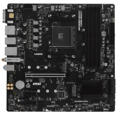 материнская плата MSI Pro B550M-P WIFI6E Черный