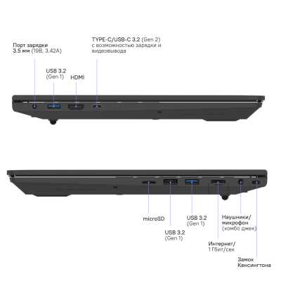 ноутбук Rikor ARZ 103.2/15 1789B23C Черный