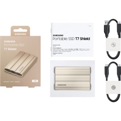 SSD диск Samsung T7 Shield 1Tb MU-PE1T0K/WW Бежевый