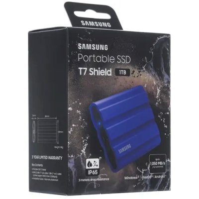 SSD диск Samsung T7 Shield 1Tb MU-PE1T0R/WW Синий