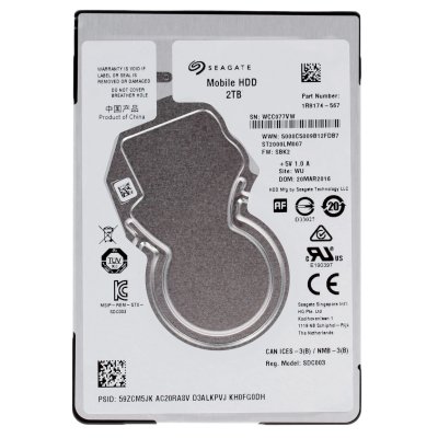 жесткий диск Seagate Mobile 2Tb ST2000LM007 Серебристый