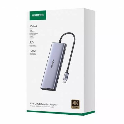 разветвитель USB Ugreen CM498 15601 серый